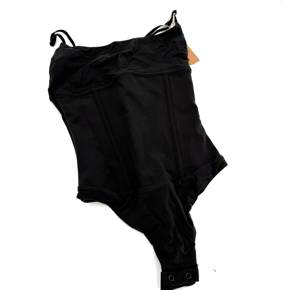 Skims Fits Everybody Corset Cami Bodysuit Black Onyx New with tags Size XS